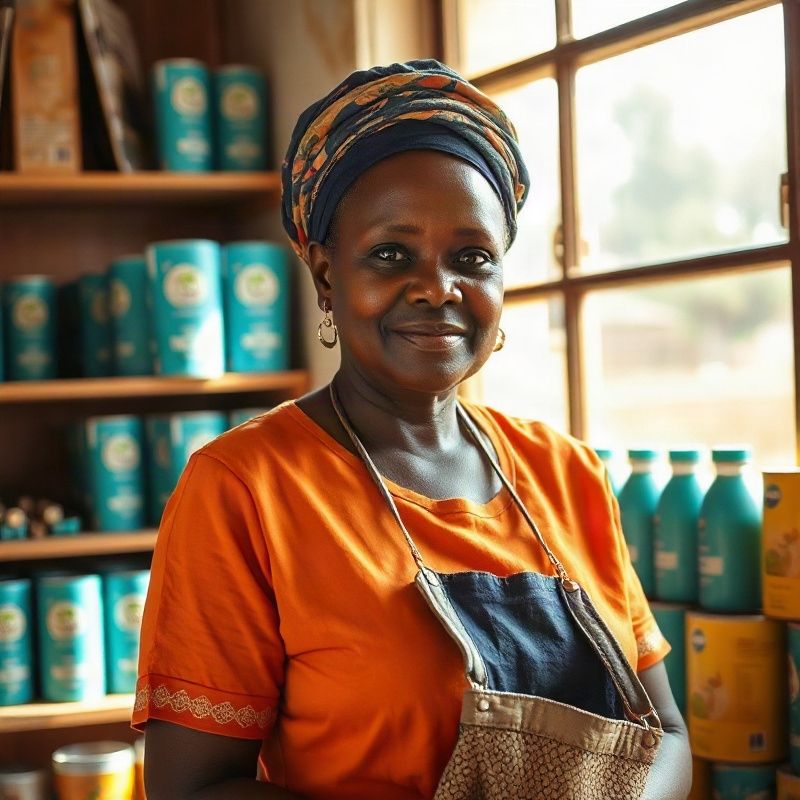 Portrait of Grace Wanjiku, retail shop owner in Makongeni